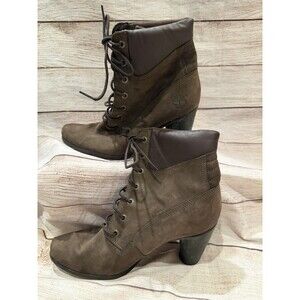 Timberland Women’s Brown Leather Lace Up Ankle Boot Size 7.5